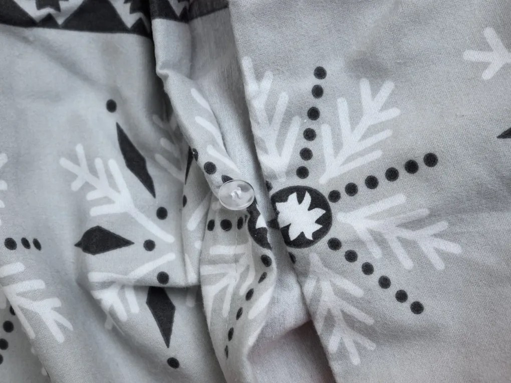 Lenjerie de pat flanelata SNOWY FOREST gri Dimensiune lenjerie de pat: 70 x 90 cm | 140 x 220 cm