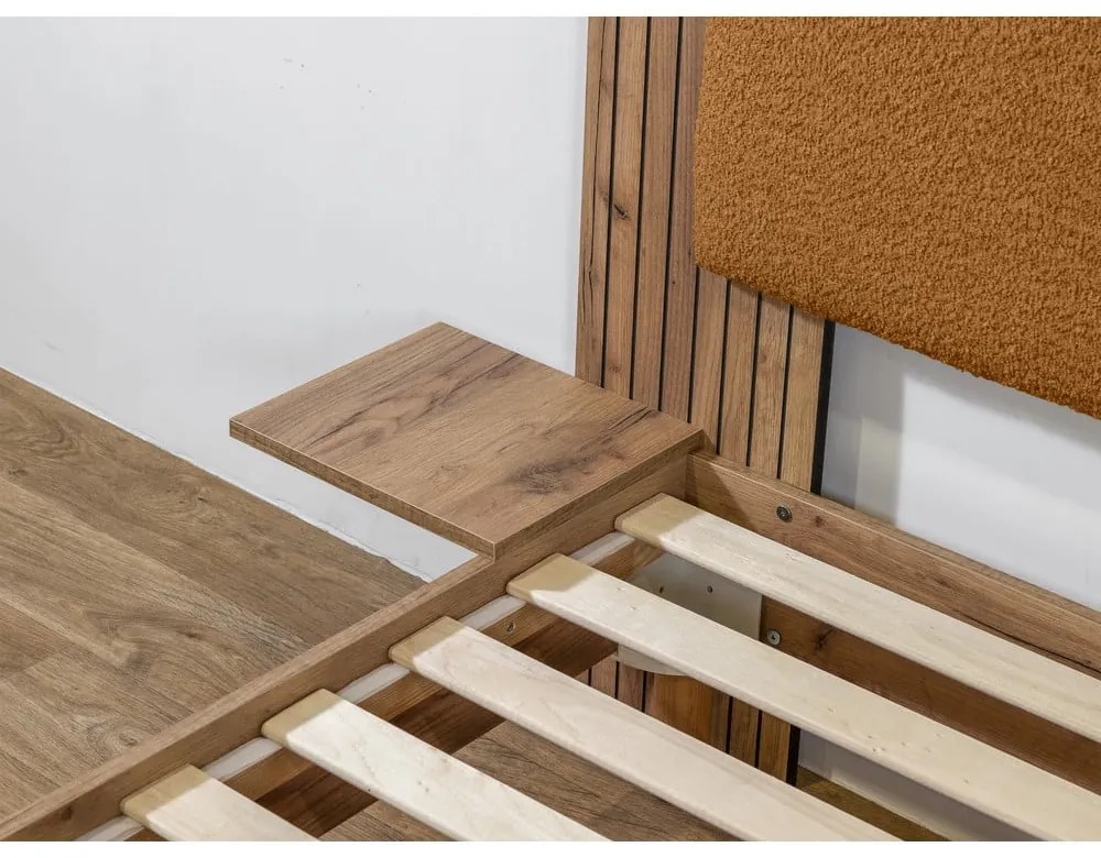 Pat matrimonial cu somieră 160x200 cm Lior – Bobochic Paris