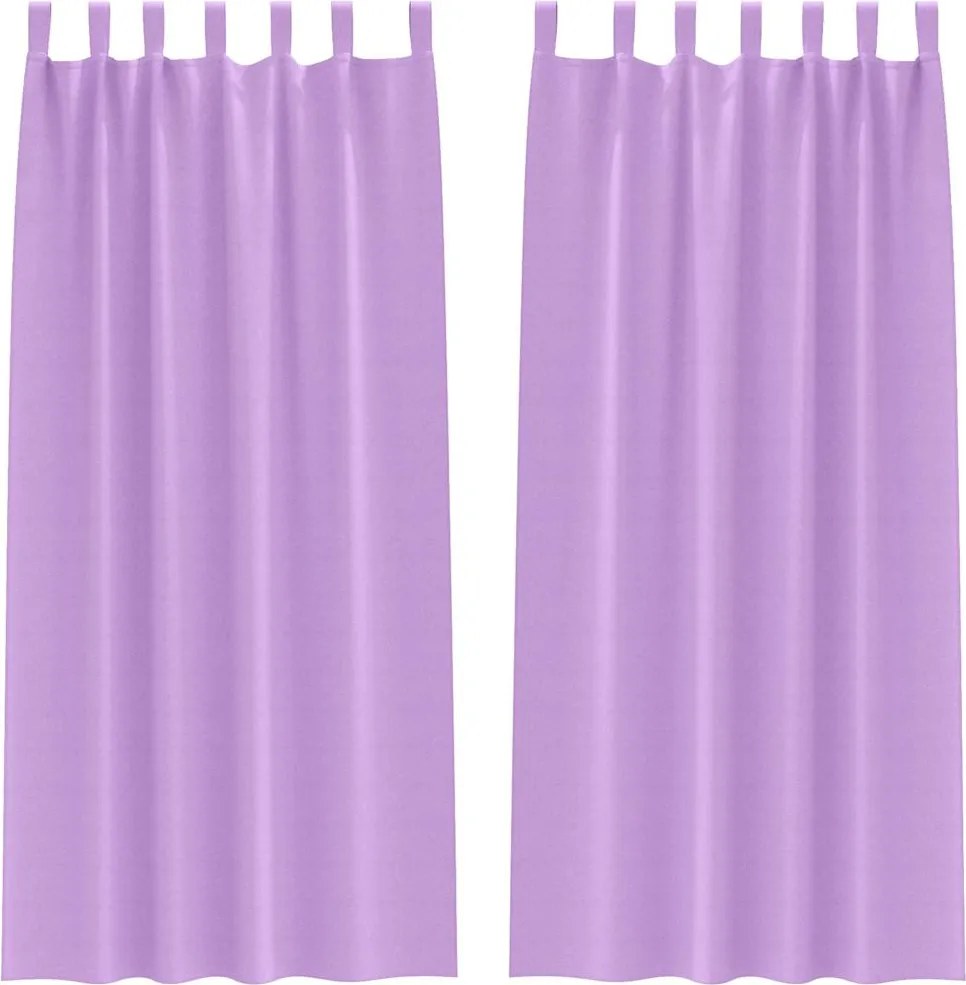 vidaXL Perdele Opaque cu Inel 2 pcs Violet 245 x 140 cm Poliester