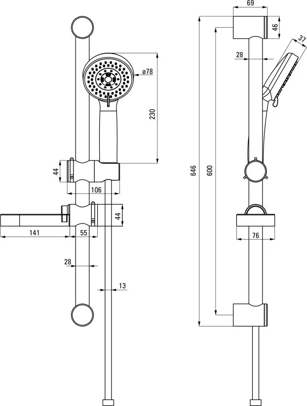 Neo Set de duș, 3-funcții Finisaj: Crom NEE_051K