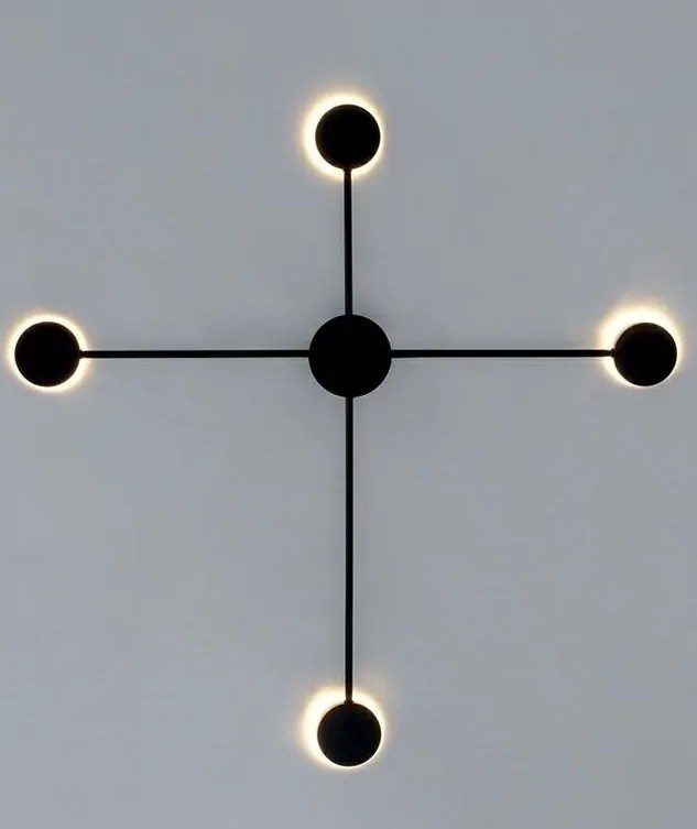 Aplica de perete LED design ambiental SHADOW 4S negru