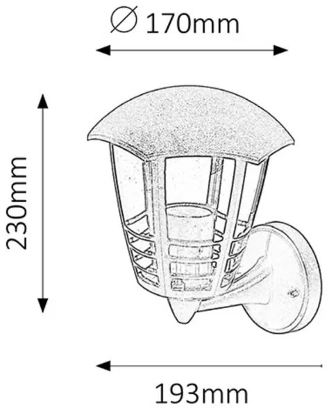 Rabalux 8618 - Corp de iluminat perete exterior MARSEILLE 1xE27/60W/230V