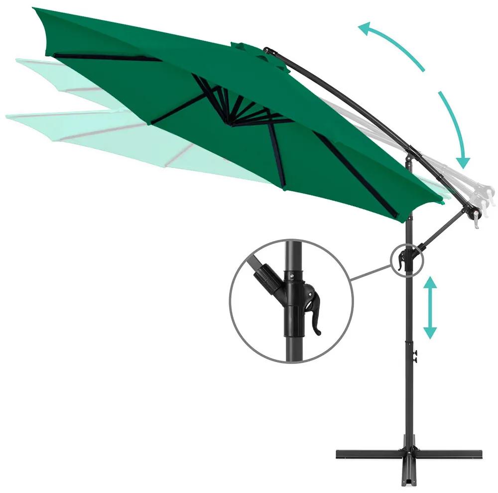 Umbrela de soare suspendata 2,7 m-verde