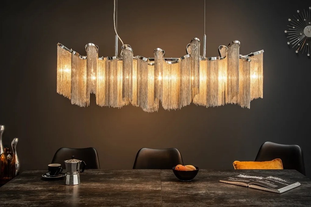 Lustra design extravangant Elegance 118cm, argintiu A-39107 VC