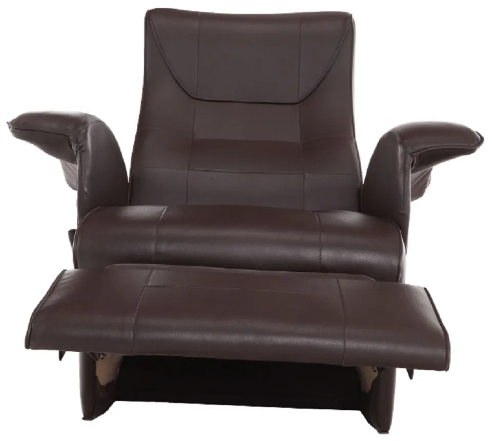 Fotoliu relaxant, piele eco maro , ROMELO C3