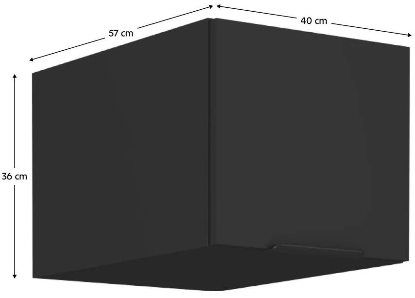 Dulap de bucătărie superior Sobera 40 NAGU 36 1F (negru). 1097010