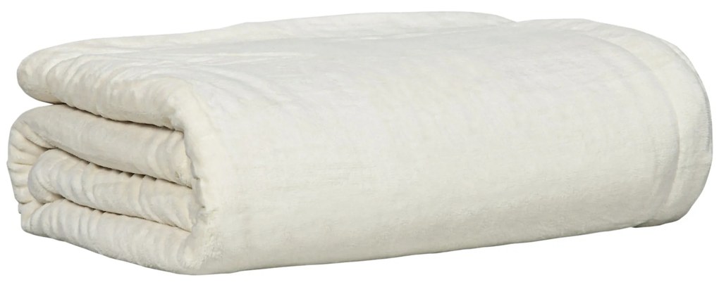 HOMCOM Patura din Fleece Sherpa pentru Canapele, Patura Dubla Reversibila si Calduroasa si Pufoasa, Dimensiune Dubla, 203x152cm, Crem | Aosom RO