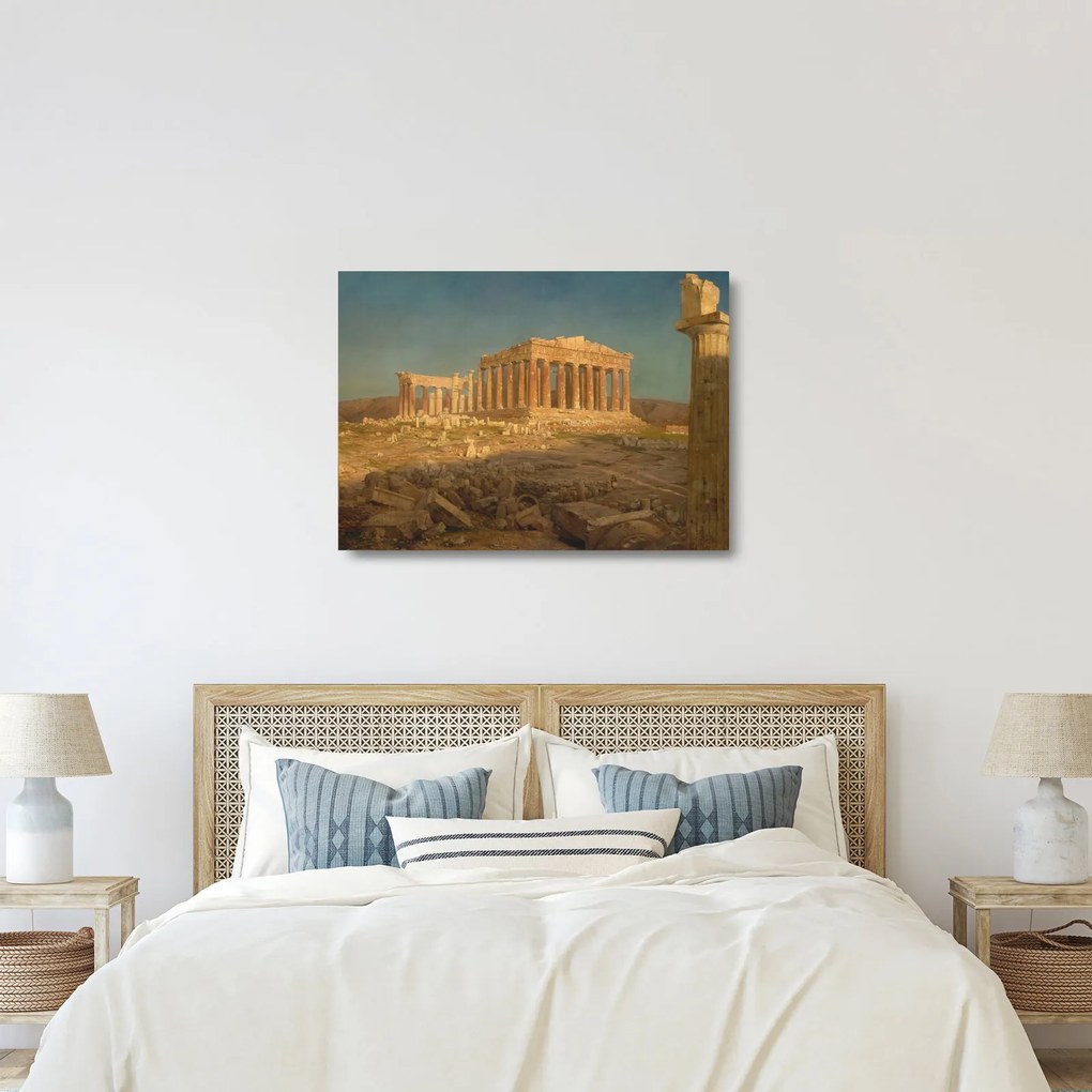 Tablou pe sticlă - Frederic Edwin Church, The Parthenon, reproducere (70x50 cm)