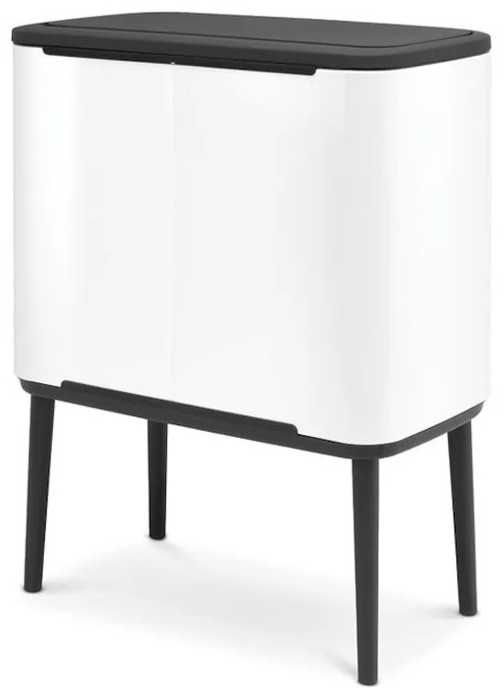 Cos de gunoi Brabantia Bo Touch 651110, 11+23 L, Deschidere lina si silentioasa, Deschidere mare, Alb