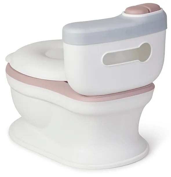 Olita de tip WC, muzicala, alb si rose