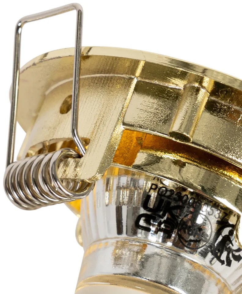 Set de 6 spoturi incastrate aurii GU10 35mm - Edu