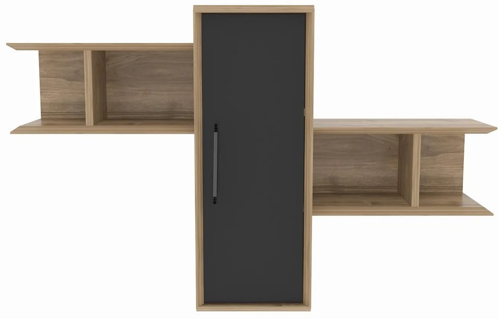 Sistem cu rafturi Olidella (Nuc + negru). 1106732