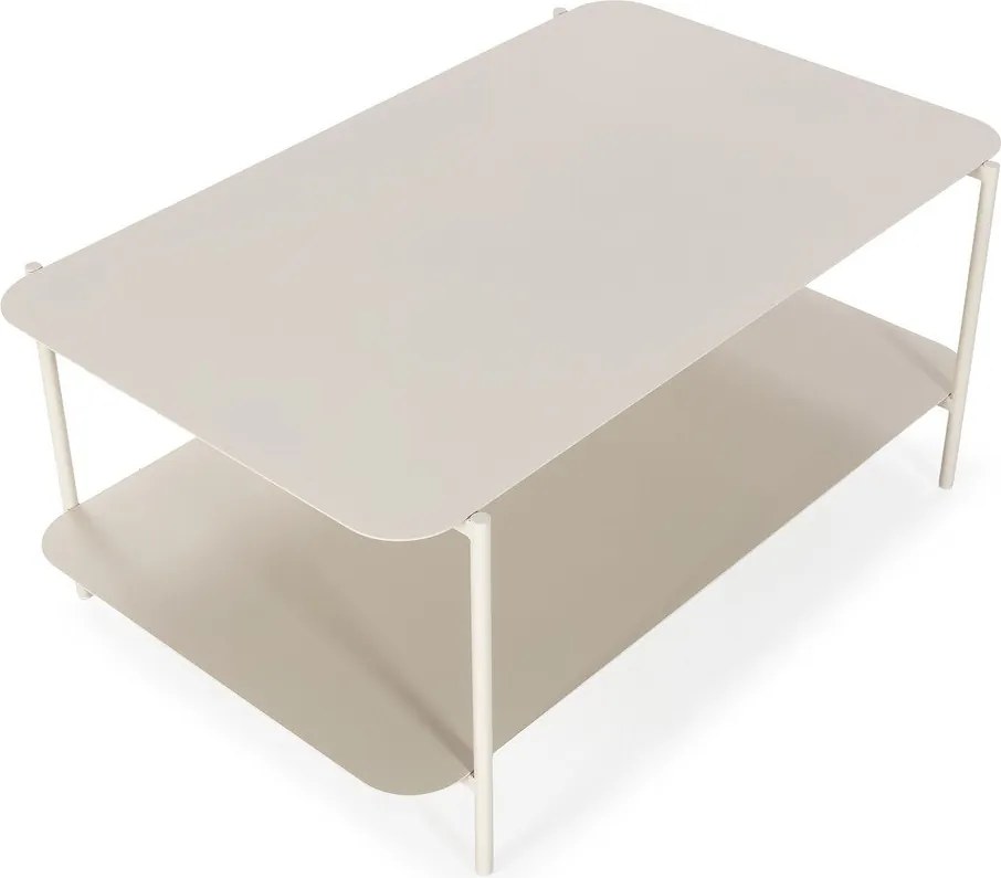 Măsuță de cafea crem din metal 58x90 cm Beatrix – MOME