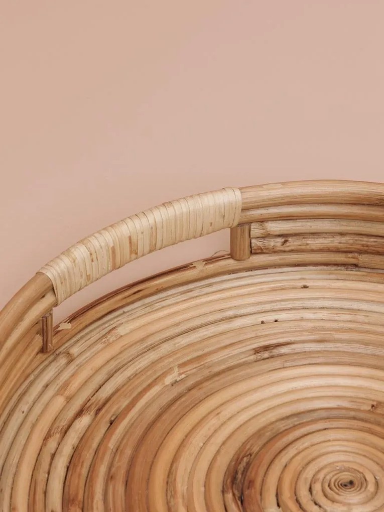Set 3 tavi din rattan natural – S/3, H8 x Ø 60 cm