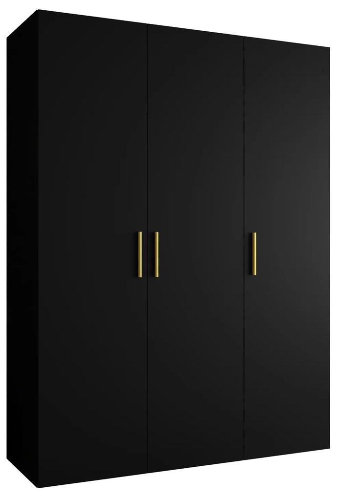 Dulap de haine 150 cm Borry 1 (Negru + Auriu). 1125763