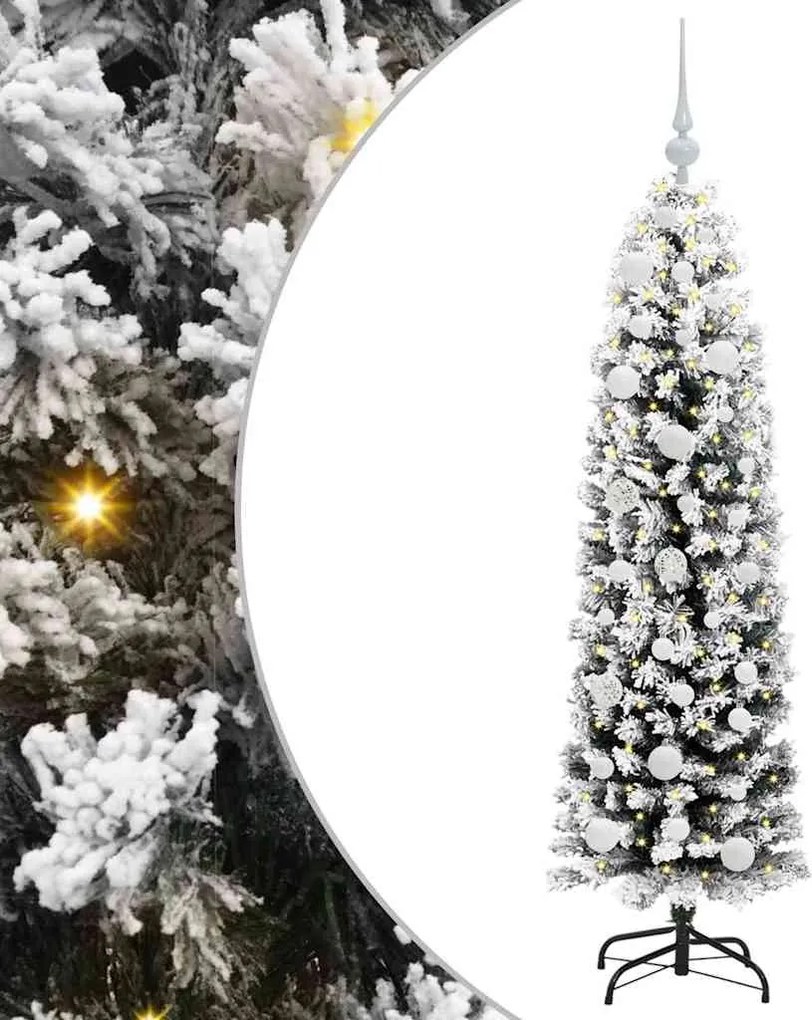 vidaXL Brad de Crăciun artificial Verde 150 cm PVC și oțel și plastic