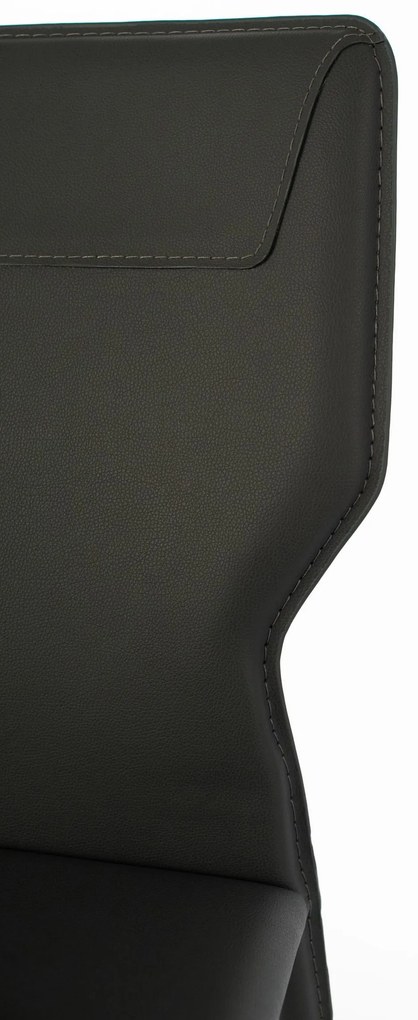 STONES Scaun din piele ecologică 56cm X 44cm H. 86.5cm | Aosom Romania