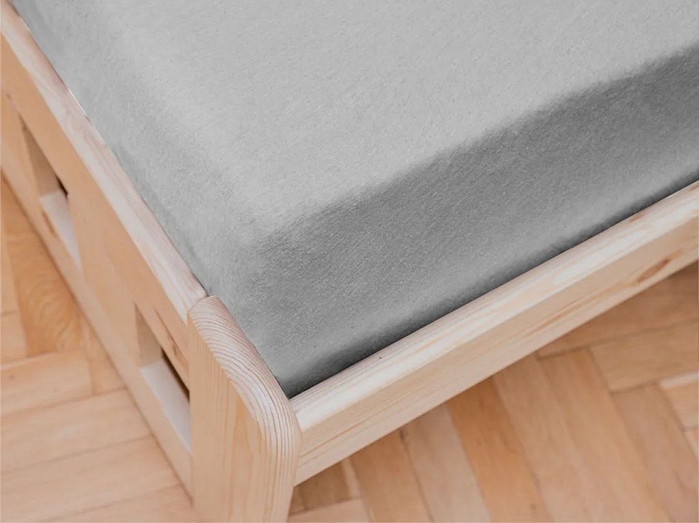 Cearsaf jersey Culoare gri deschis, 140 x 200 cm LA REDUCERE