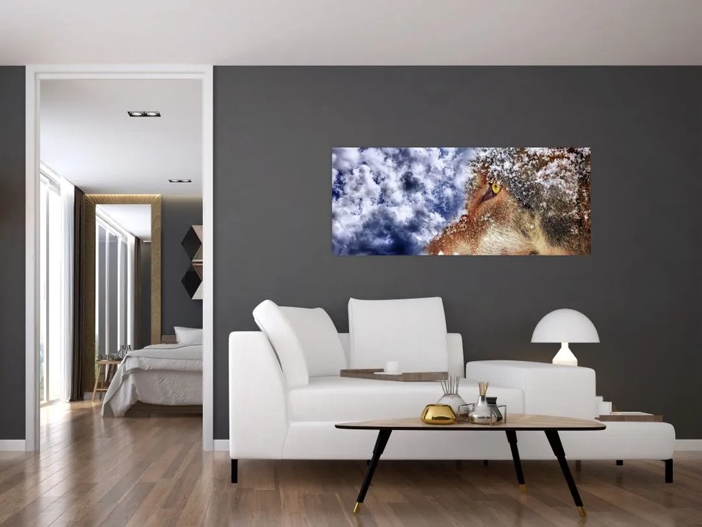 Tablou cu lup (120x50 cm)