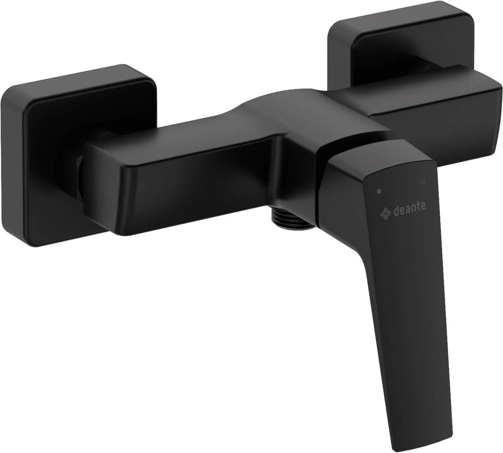 Baterie pentru dus, negru, montare pe perete, Deante Blur Negru