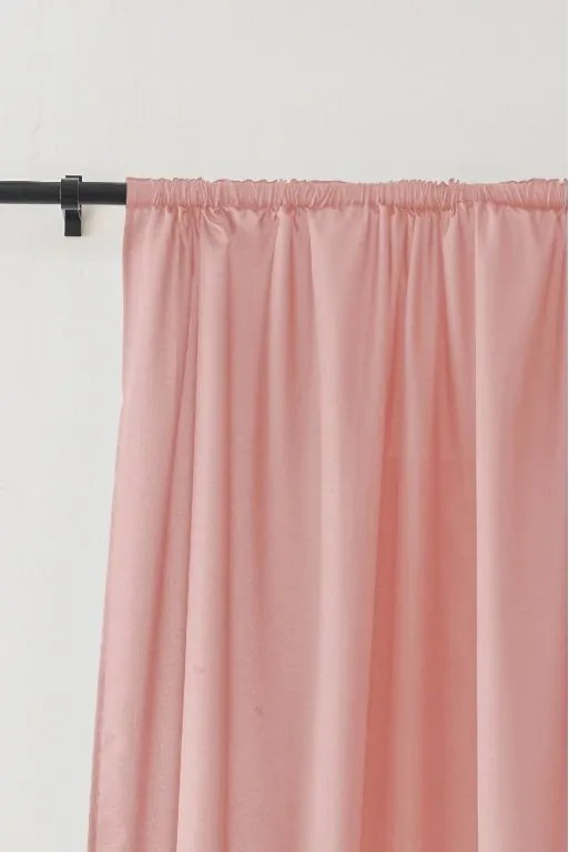 Perdea OXFORD LIGHT 140x250 cm, roz Agatat: Inele metalice