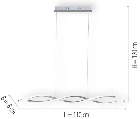 Lustră LED pe cablu dimabilă POLINA 2xLED/10,2W/230V Paul Neuhaus 9142-55