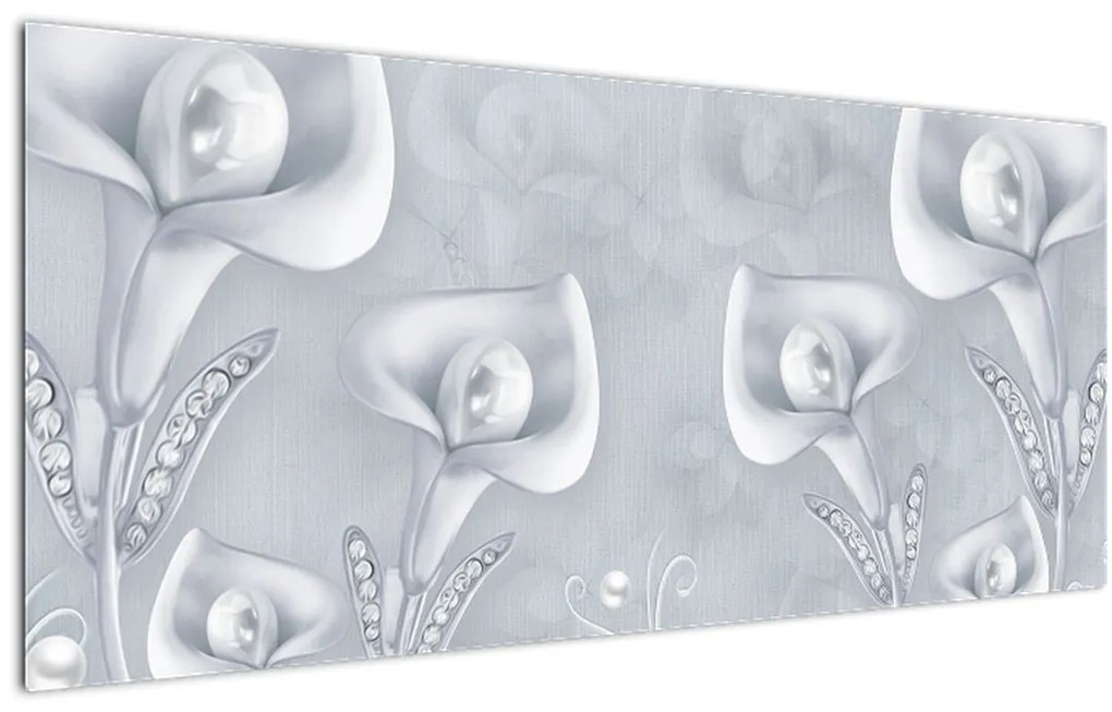Tablou - Flori de perle (120x50 cm)