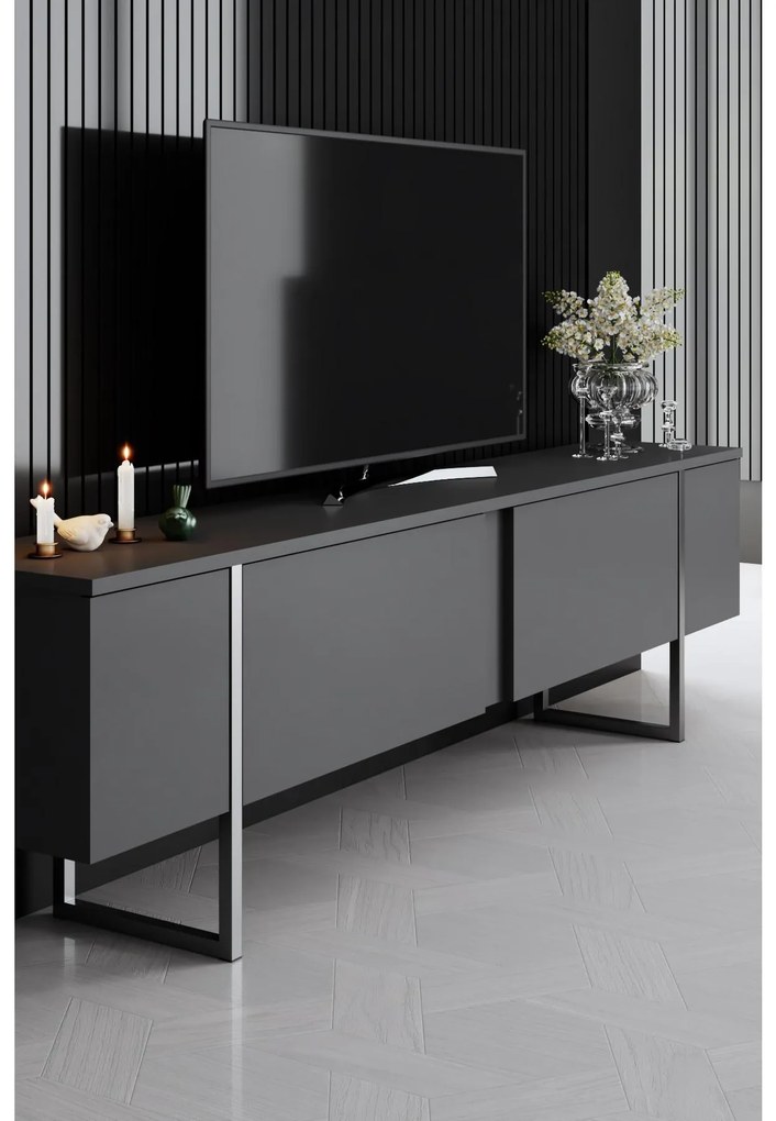 Mobilier living Luna set (antracit + Argintiu) . 1102304