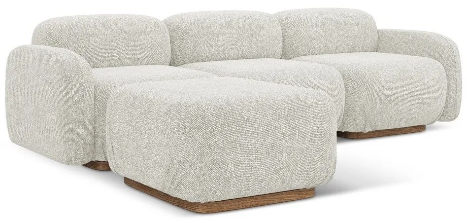 Colțar modular crem (cu colț variabil) Ailani – Makamii