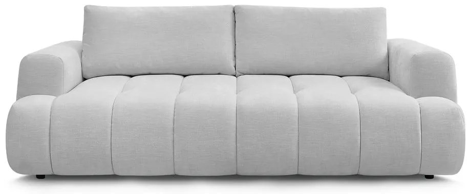 Canapea gri deschis extensibilă/cu spațiu de depozitare 251 cm Fuji – Bobochic Paris