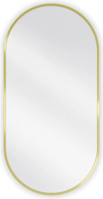 Mexen Loft oglindă de baie ovală 90 x 45 cm, ramă aurie - 9851-090-045-000-50
