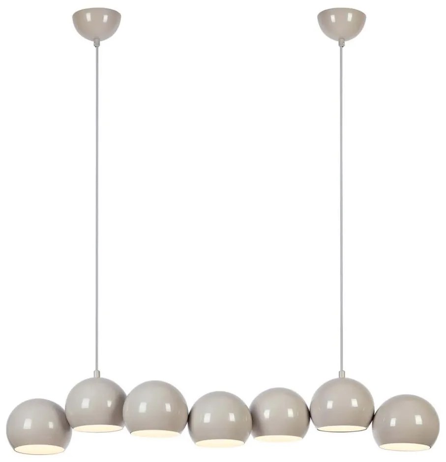 Markslöjd 108914 - Candelabru cu cablu CUPOLO 7xE14/40W/230V, gri