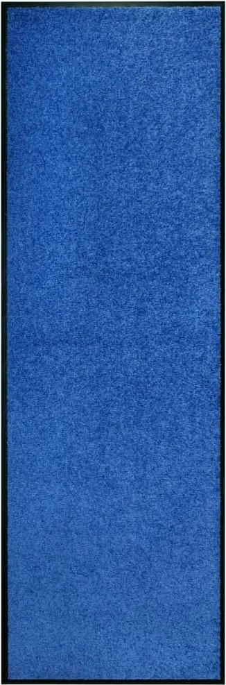 vidaXL Covoraș de ușă lavabil, albastru, 60 x 180 cm