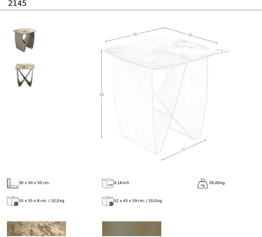 Masuta auxiliara design LUX Marble