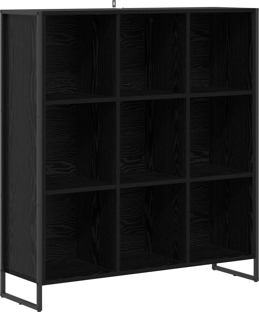 vidaXL Dulap pentru cărți Stejar Negru 99.5 x 30 x 108.5 cm