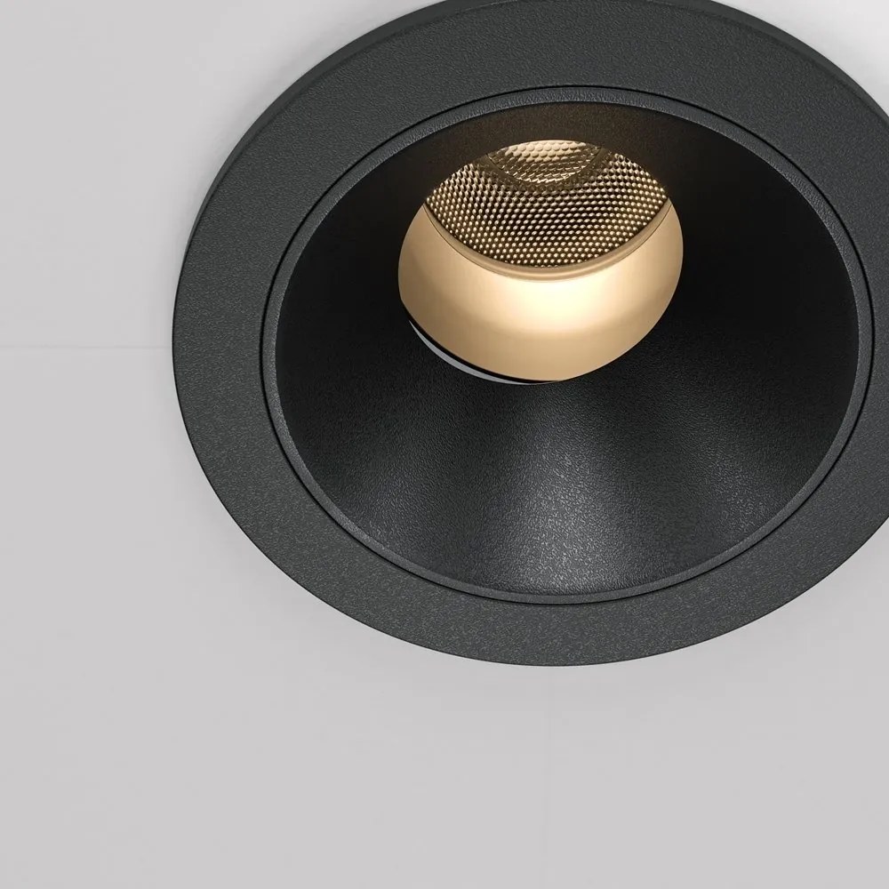 Spot LED incastrabil design tehnic Wise negru