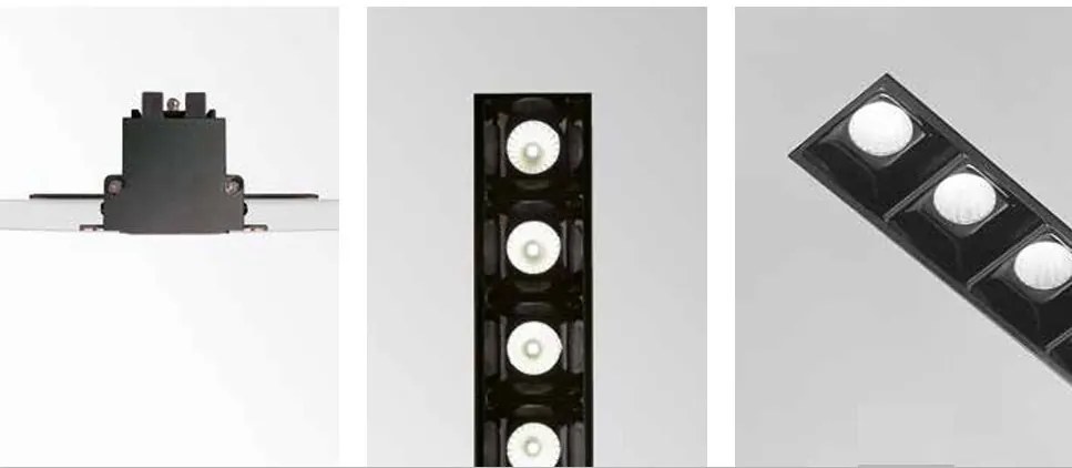 Spot dreptunghiular / Proiector LED incastrabil Lika fi slim 20w 3000k, negru