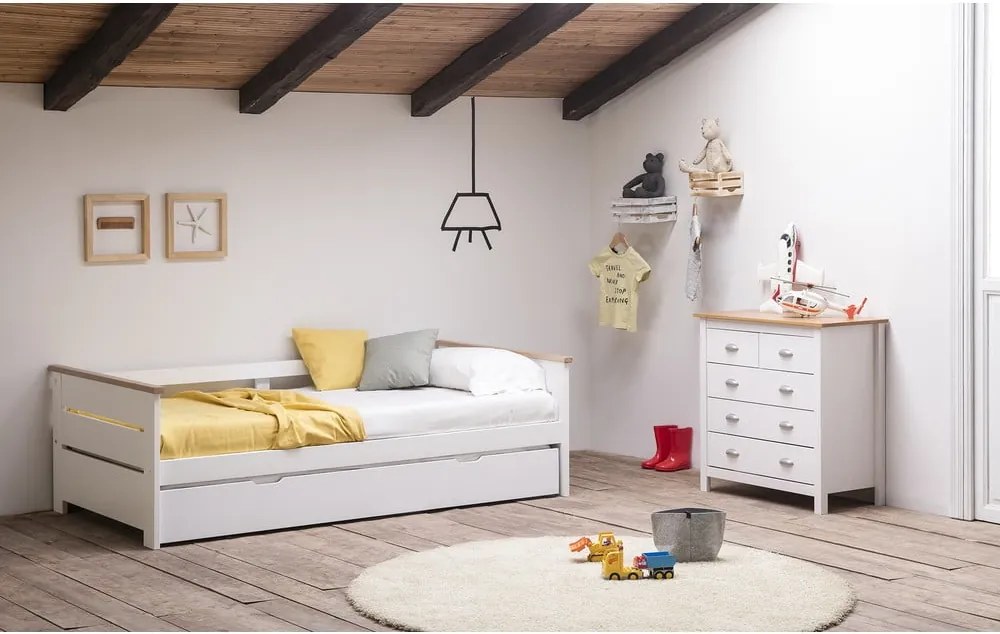 Pat extensibil Marckeric Lola, 90 x 190 cm, alb