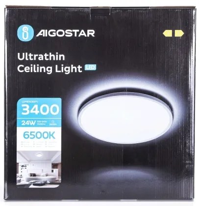 Aigostar - Plafonieră LED pentru baie LED/24W/230V 6500K d. 40 cm IP44