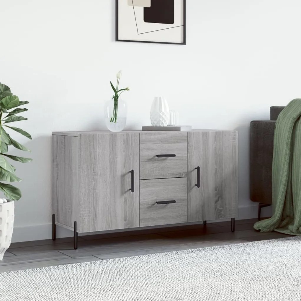 828186 vidaXL Servantă, gri sonoma, 100x36x60 cm, lemn compozit