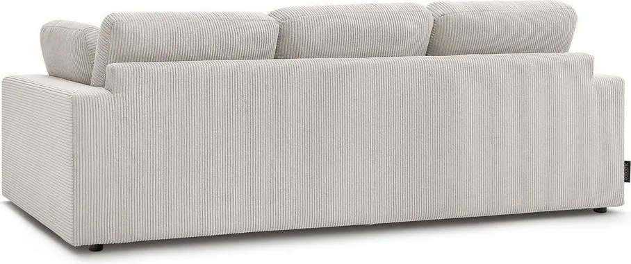 Canapea bej cu tapițerie din catifea reiată 250 cm Belair – Bobochic Paris