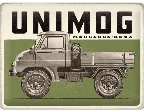 Placă metalică Mercedes-Benz - Unimog