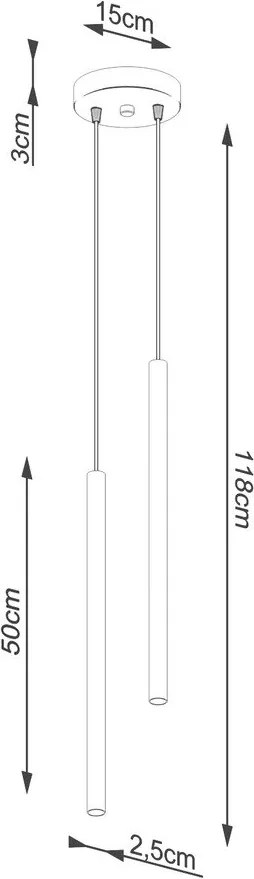 Lustră albă din metal ø 15 cm Fideus – Sollux