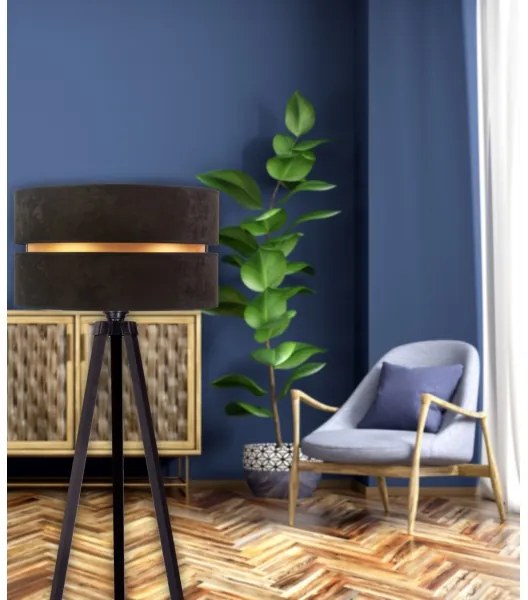 Lampadar Duolla DUO 1xE27/60W/230V d. 44 cm negru/wenge