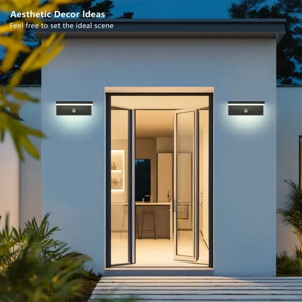 Brilagi-LED Aplica de exterior cu senzor TESSI LED/10W/230V neagră IP54