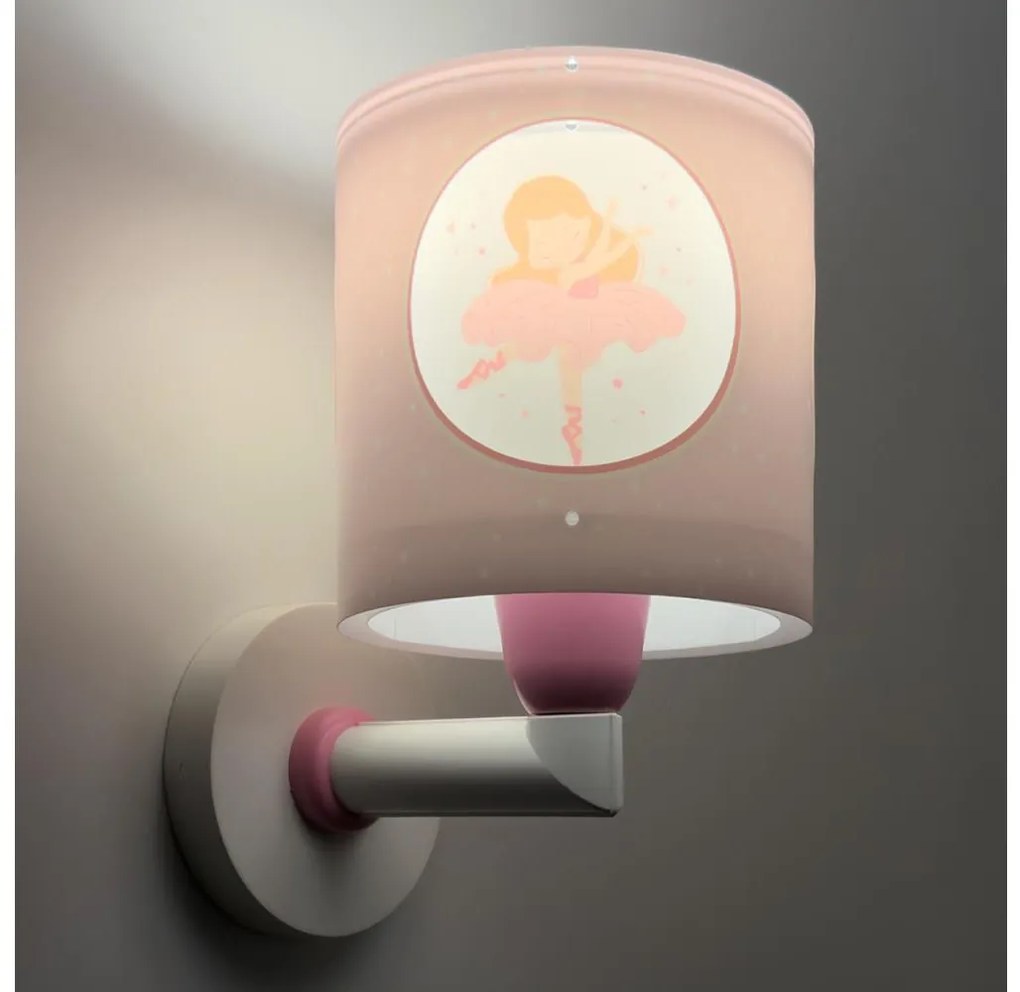 Dalber 60919 - Aplica de perete pentru copii PRINCESS DANCE 1xE27/15W/230V roz