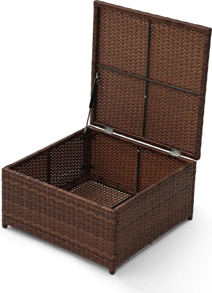 Set mobilier de grădină din ratan AVENBERG VIS maro/gri deschis