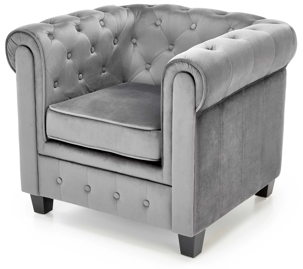 Fotoliu relax Elma (gri + negru). Promo -6%. 1039520