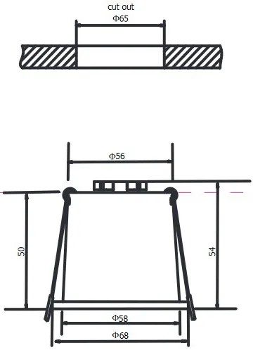 Spot incastrabil design modern Reif alb MYDL049-01W