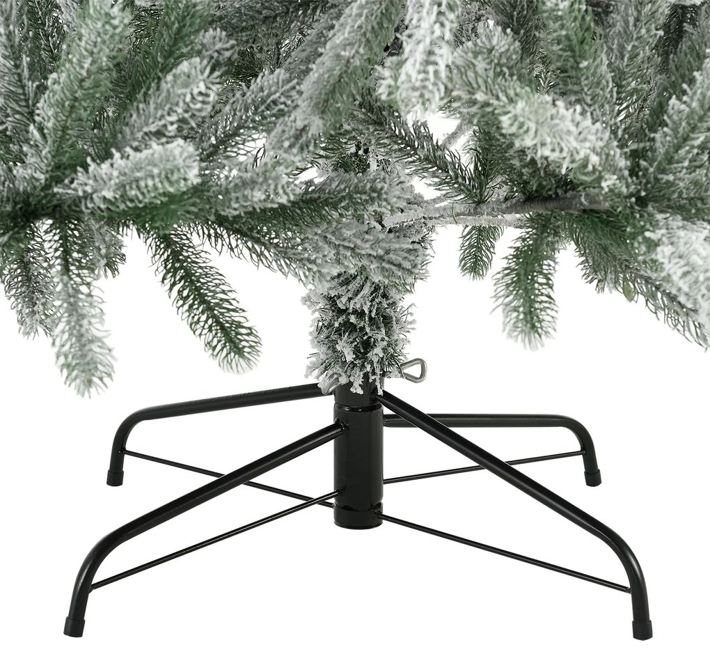 Brad artificial Talvi 210 cm verde cu suport de zapada si negru